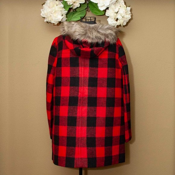 NWT J. Crew Hooded Vail Parka in Buffalo Check size 6 - Picture 3 of 8